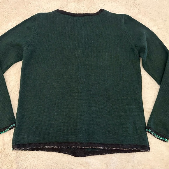 Holiday poinsettia sweater jacket - Picture 5 of 5